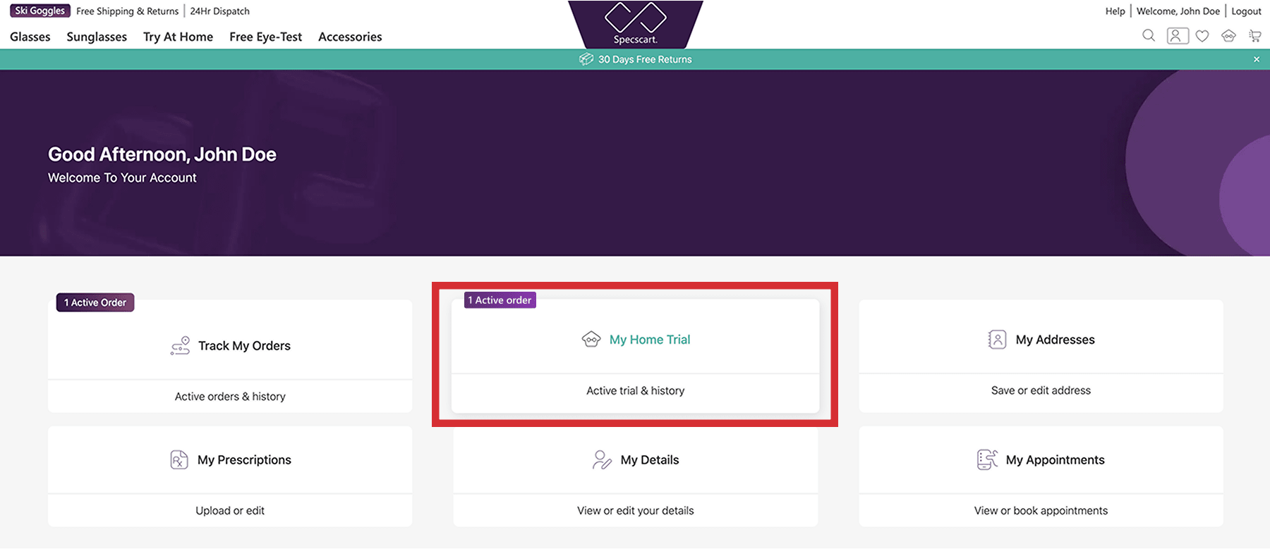 How can I track my home trial?