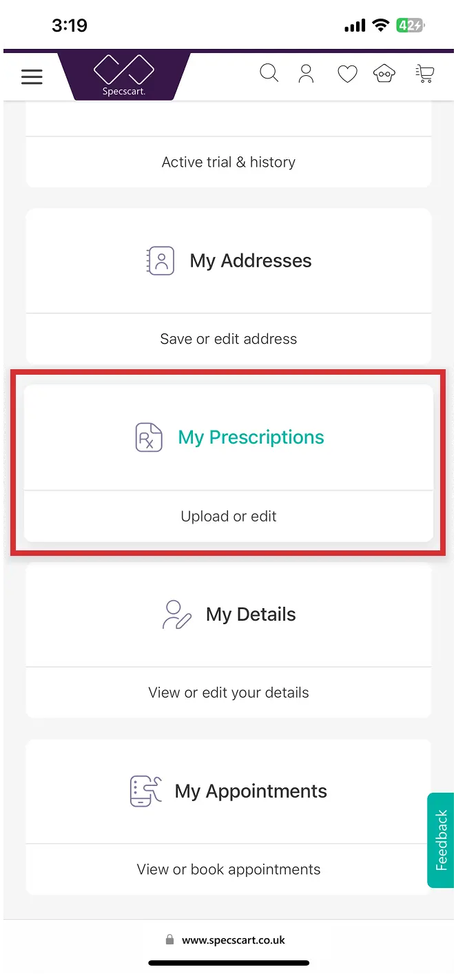 How do I save my prescription?